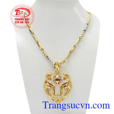 Bộ mặt dây hổ mạnh mẽ là sản phẩm được chế tác từ vàng 10k,Bộ mặt dây hổ mạnh mẽ