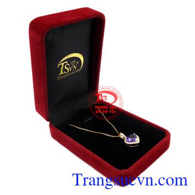 Bộ mặt dây nữ thạch anh tím đẹp