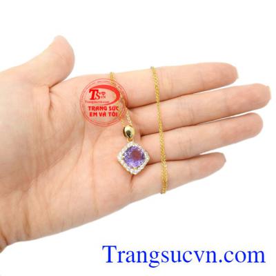 Bộ mặt dây nữ thạch anh tím chất lượng, giao hàng trên toàn quốc.