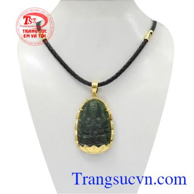 Bộ mặt dây phật tuổi Tý bọc vàng là sản phẩm kết hợp giữa mặt dây phật bản mệnh bọc vàng và dây da bọc vàng.