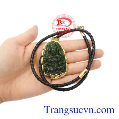 Bộ mặt dây phật tuổi Tý bọc vàng.
