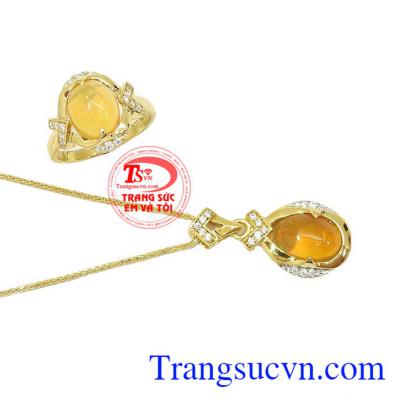 Bộ trang sức Opal Sang Trọng