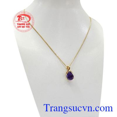 Bộ trang sức thạch anh tím 14k mang lại nét dịu dàng, sang trọng, quý phái và thời trang cho phái đẹp, phù hợp nhiều trang phục và phong cách thời trang khác nhau,Bộ trang sức thạch anh tím 14k