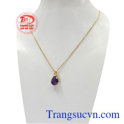 Bộ trang sức thạch anh tím 14k là món quà ý nghĩa dành tặng người yêu thương,Bộ trang sức thạch anh tím 14k