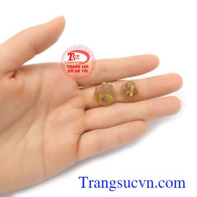 Cặp hồ ly thạch anh tóc quyền lực phù hợp làm mặt dây chuyền và mặt nhẫn đeo đẹp, thời trang và phong thủy