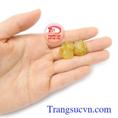 Cặp hồ ly thạch anh tóc thịnh vượng, may mắn, quyền lực và bình an