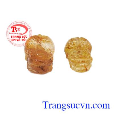 Tỳ hưu là linh vật hút tài lộc, giữ của. Cặp tỳ hưu thạch anh tóc đại cát