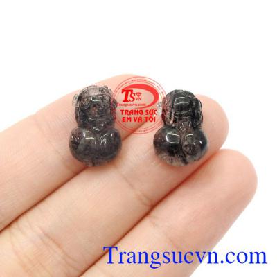 Cặp tỳ hưu thạch anh tóc đen an nhiên