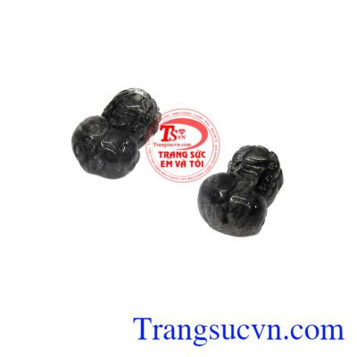 Người đeo vòng đá thạch anh sẽ cảm thấy tinh thần luôn sảng khoái, ngủ ngon, ăn khỏe, hệ tiêu hóa cũng được cải thiện,Cặp tỳ hưu thạch anh tóc đen an nhiên
