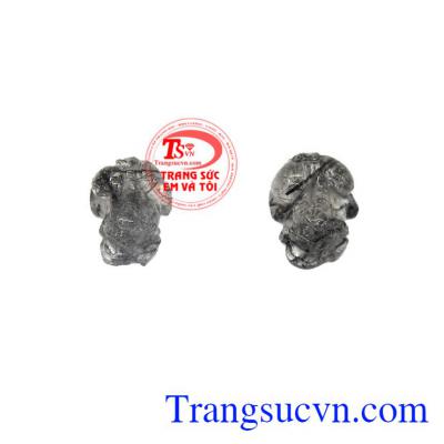 Sản phẩm thích hợp làm quà tặng cho người thân hoặc một nửa yêu thương.,Cặp tỳ hưu thạch anh tóc đen thịnh vượng