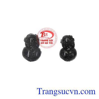 Cặp tỳ hưu thạch anh tóc đen được chế tác đẹp, tinh xảo,Cặp tỳ hưu thạch anh tóc đen