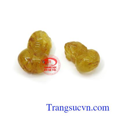 Cặp tỳ hưu thạch anh tóc vàng bình an là linh vật được ưa chuộng bậc nhất trong phong thủy