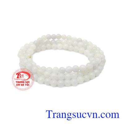 Chuỗi cẩm thạch thiên nhiên 5 ly là sản phẩm được chế tác từ ngọc cẩm thạch thiên nhiên, hạt tròn, đẹp mắt.