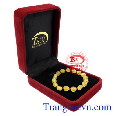 Chuỗi tay hổ phách bé xinh bền đẹp, chất lượng đảm bảo.