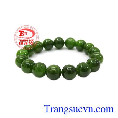 Đeo chuỗi tay Nephrite hợp phong thủy, thời trang, dễ dàng kết hợp với nhiều loại trang phục,Chuỗi tay Nephrite 11 ly