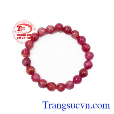 Sản phẩm hợp phong thủy đem lại nhiều may mắn, sức khỏe cho chủ nhân,Chuỗi tay Ruby 8 ly