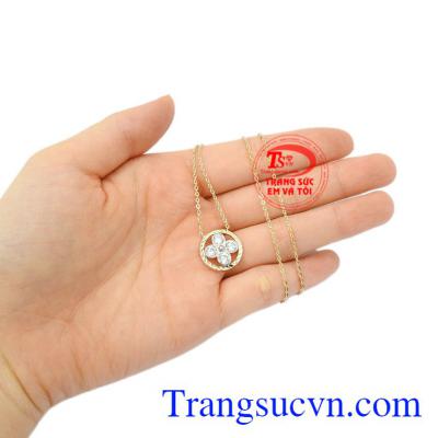 Dây chuyền nữ hoa vàng 10k Korea đẹp.