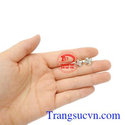 Hoa tai nữ hoa vàng 10k Korea, bảo hàng 6 tháng.