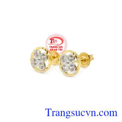 Trang sức Em và Tôi nhận đặt hàng theo yêu cầu của khách hàng. Hoa tai nữ hoa vàng 10k Korea