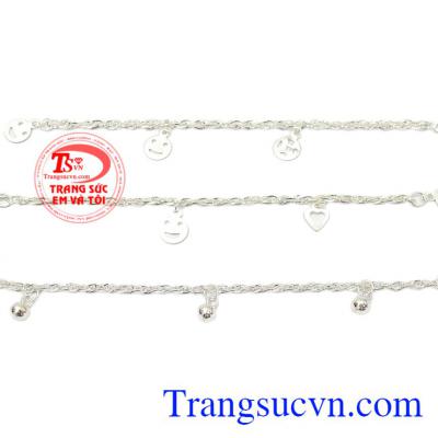 Lắc tay bạc mềm cho bé