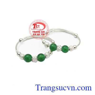 Sản phẩm thích hợp làm quà tặng cho các bé, làm quà tặng dịp sinh nhật,Lắc tay bạc trẻ em đáng yêu