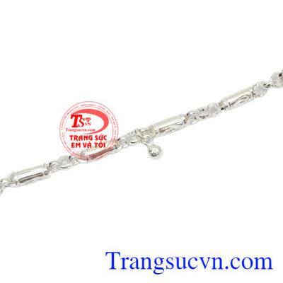 Lắc bạc tặng sinh nhật bé, giao hàng nhanh trên toàn quốc,Lắc tay bạc trẻ em khỏe khoắn