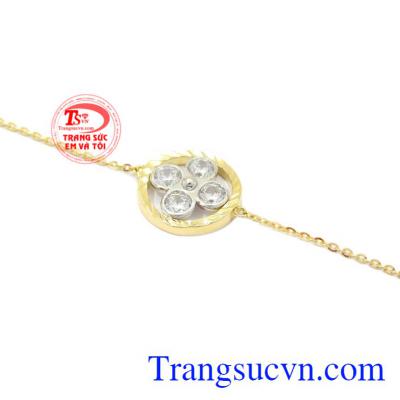 Lắc tay nữ hoa vàng 10k Korea hợp thời trang, xinh xắn.