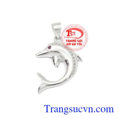 Mặt dây bạc cá heo