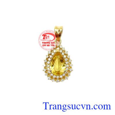 Mặt dây Beryl vàng 14k