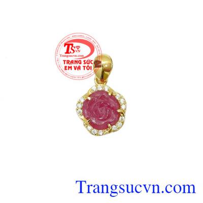 Mặt dây chuyền Ruby vàng 14k