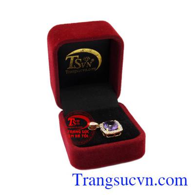 Mặt dây nữ vàng thạch anh tím