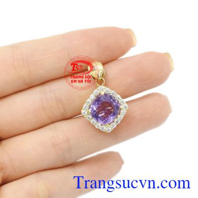 Mặt dây nữ vàng thạch anh tím giao hàng trên toàn quốc.
