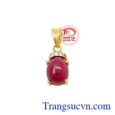 Mặt dây ruby vàng 14k