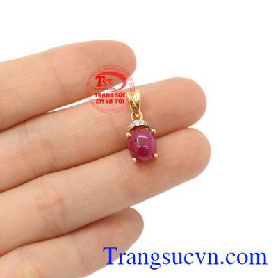 Mặt dây ruby vàng 14k, giao hàng trên toàn quốc.