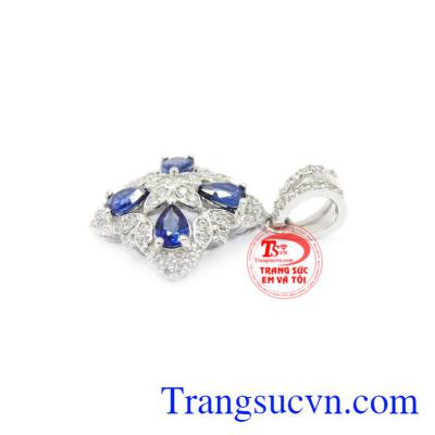 Mặt dây Sapphire vàng trắng chất lượng.