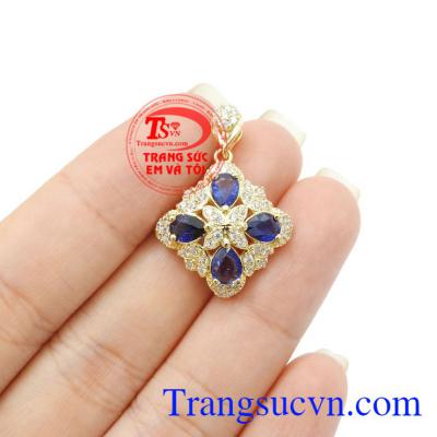Mặt dây Sapphire xanh lam bảo hành uy tín, giao hàng toàn quốc,Mặt dây Sapphire xanh lam