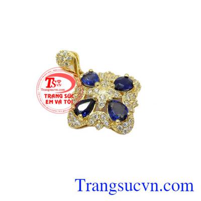 Sản phẩm thích hợp làm quà tặng cho người thân hoặc bạn bè,Mặt dây Sapphire xanh lam