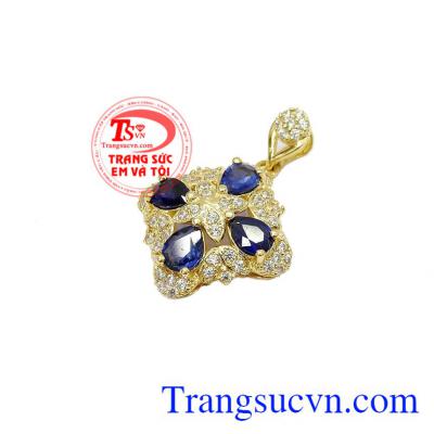 Thiết kế tinh tế, sang trọng mang đến cho người dùng sự tự tin,Mặt dây Sapphire xanh lam