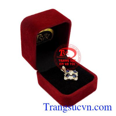 Mặt dây Sapphire xanh lam