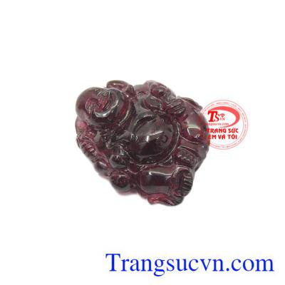 Mặt Di Lặc Tourmaline thiên nhiên có thể làm mặt dây bọc vàng.