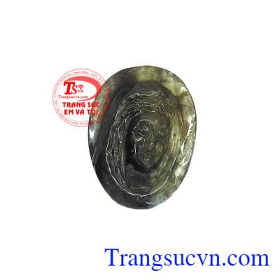 Mặt Đức mẹ sapphire đẹp có thể bọc vàng để làm mặt dây chuyền vàng sang trọng