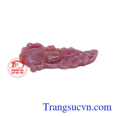 Mặt hồ lô ruby chất lượng thiên nhiên.