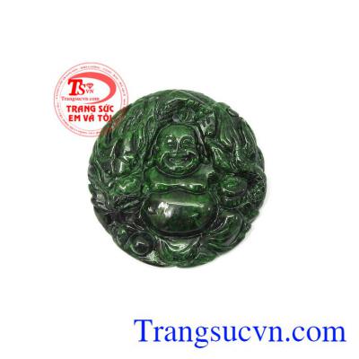Mặt Jadeite di lặc an lành là sản phẩm được chế tác từ ngọc cẩm thạch Jadeite thiên nhiên, có giấy kiểm định,Mặt Jadeite di lặc an lành