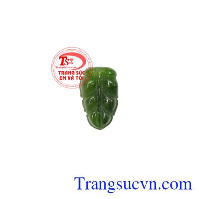 Mặt Nephrite chiếc lá đẹp mang lại tiền tài, của cải cho người sử dụng,Mặt Nephrite chiếc lá đẹp