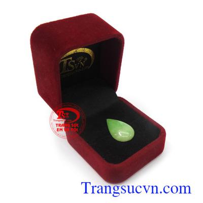 Mặt ngọc Jadeite lộc tài thiên nhiên màu sắc tươi sáng, chất lượng ngọc đảm bảo