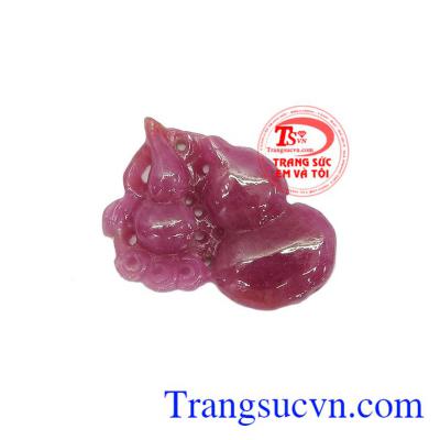 Mặt ngọc Ruby Hồ Lô Trường Thọ