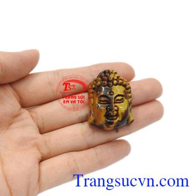 Sản phẩm có thể bọc vàng hoặc bạc để làm mặt dây. Mặt phật A di đà mắt hổ. 