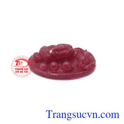 Mặt phật A Di Đà ruby thiên nhiên chất lượng.