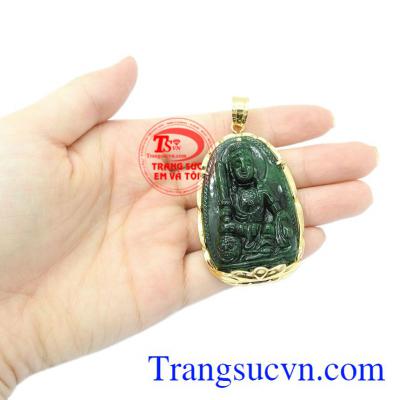 Mặt phật bản mệnh tuổi Mão cẩm thạch chất lượng.