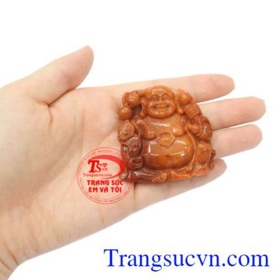 Mặt phật Di Lặc ngọc cẩm thạch huyết